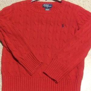 Ralph Lauren Polo Boys Red Sweater Sz. 6